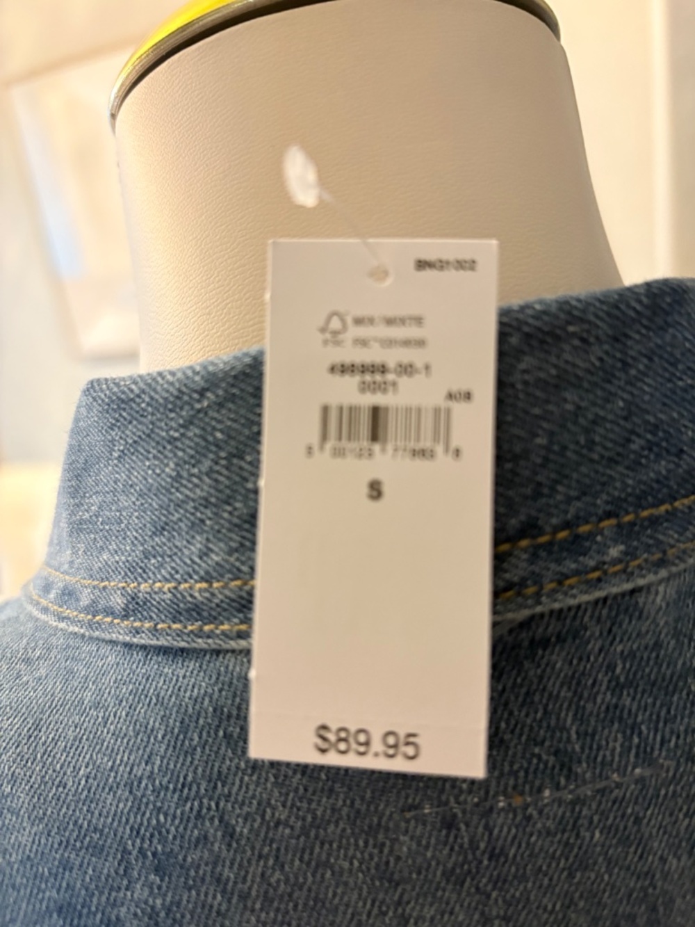 NWT Gap Cinched Denim Jacket Medium Indigo - Picture 6 of 6